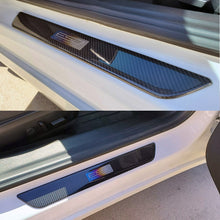 Load image into Gallery viewer, Carbon Fiber Door Sill Covers (Front + Rear) for Tesla Model 3 &amp; Y